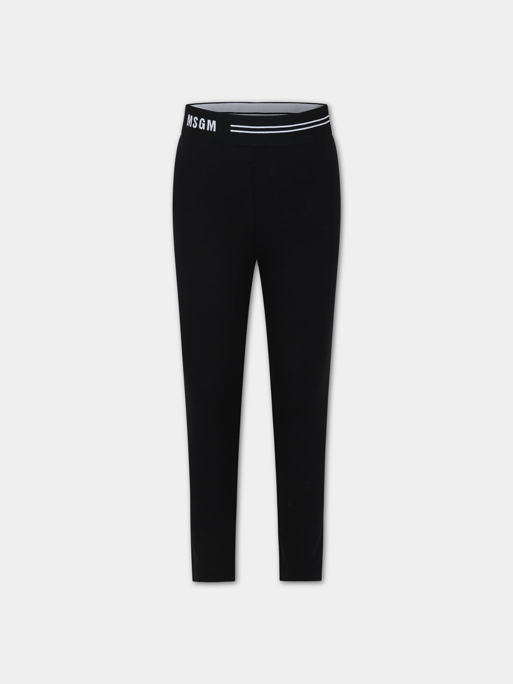 Black leggings for girl with logo